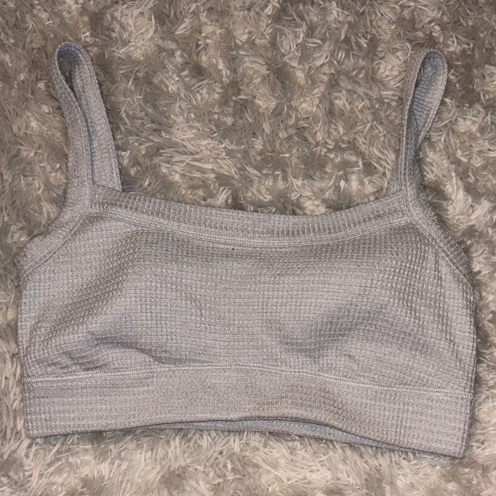 American Eagle Outfitters Gray Textured Tank Top